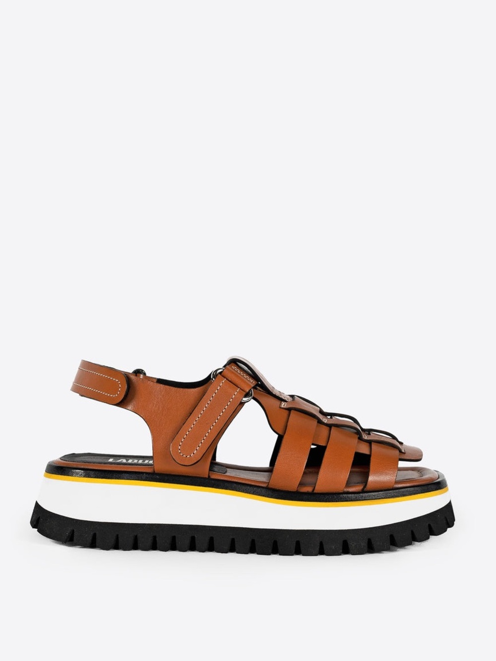 LABUCQ Boomer Fisherman Platform Sandals Womens Tan Brown EU 38 US 7.5